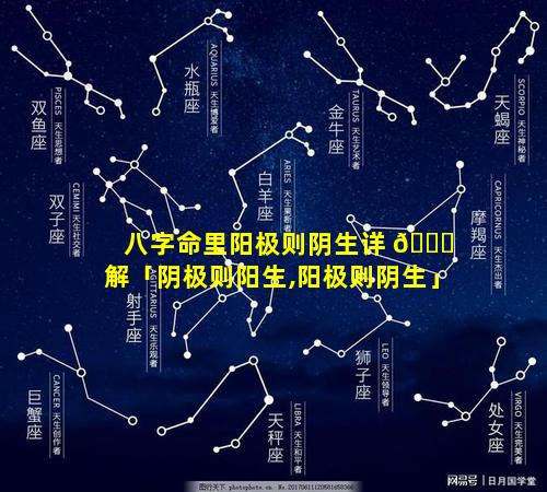 八字命里阳极则阴生详 🐞 解「阴极则阳生,阳极则阴生」